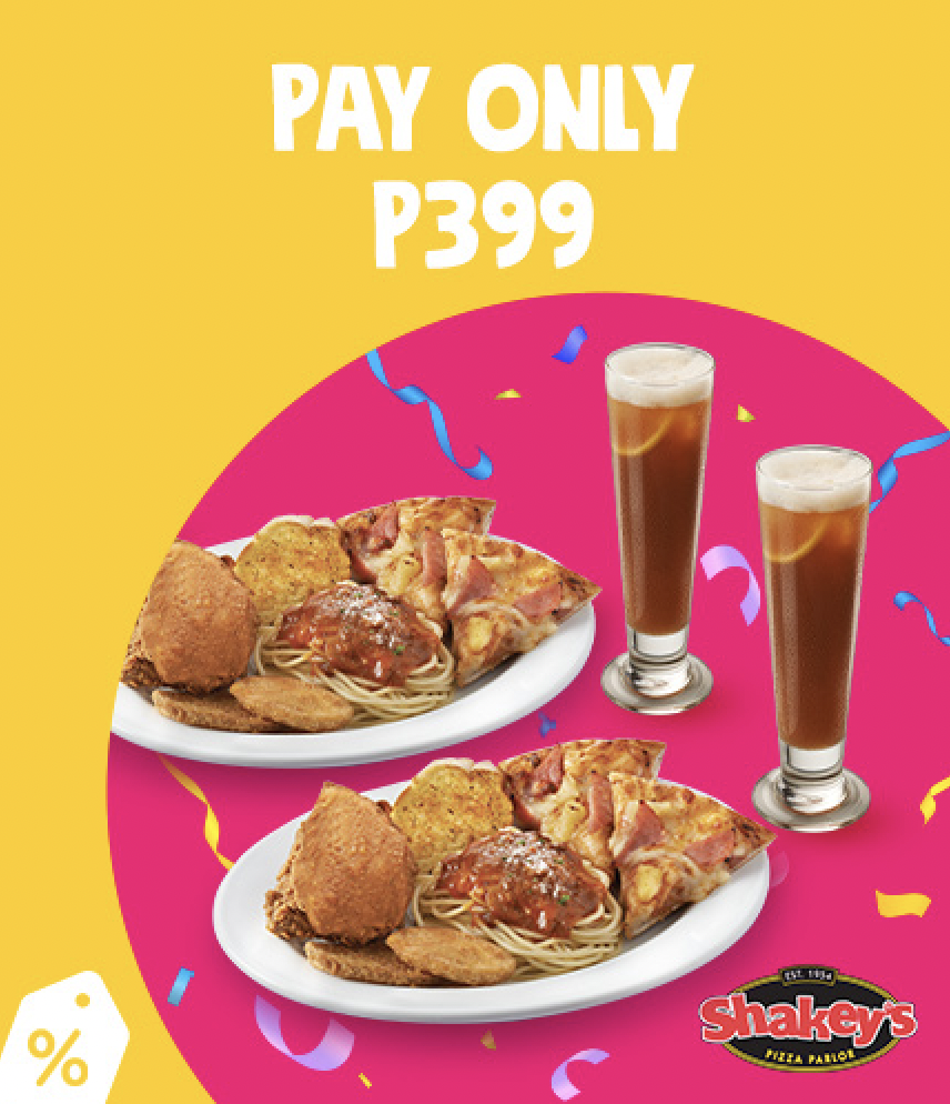 Shakey's: Pay Only P399 for 2 Bunch of Lunch